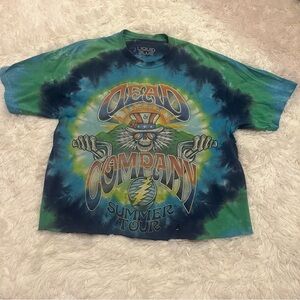 Dead & Company 2016 Summer Tour Tie Dye Liquid Blue T-Shirt Size M